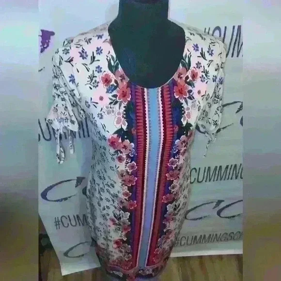 Blue and pink dress barn women's dresses slip on new with tags - Picture 2 of 7